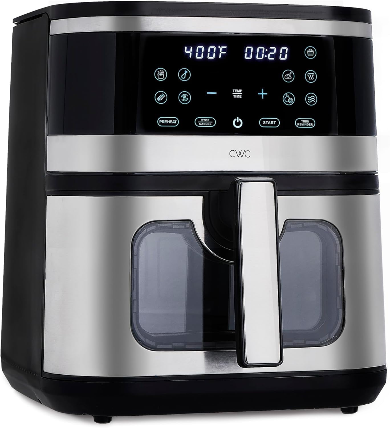 キッチン家電 GOURMIA DIGITL AIR FRYER Black Silver Gourmia 10-Qt. Dual Basket Digital Air Fryer with Smart