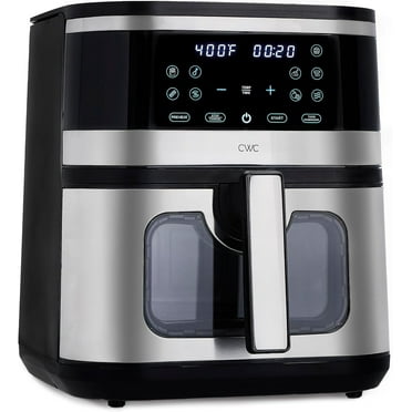COOK WITH COLOR Digital Air Fryer 8.5-Quart Stainless Steel Air Fryer Kitchen Appliance, Black