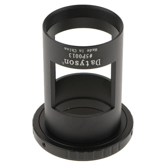 Adaptador de cámara DSLR SLR perfecl + Telescopio Ocular Fotografía M42 Rosca Aluminio Negro