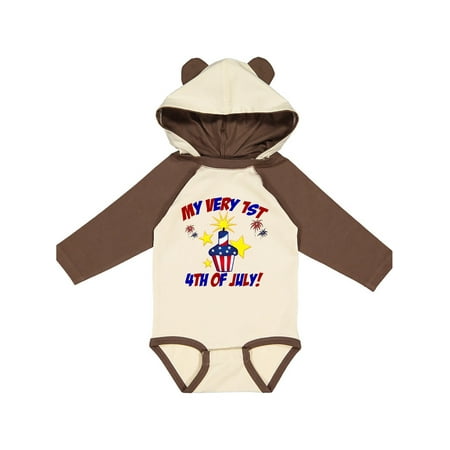 

Inktastic My very 1st 4th of July! Gift Baby Boy or Baby Girl Long Sleeve Bodysuit