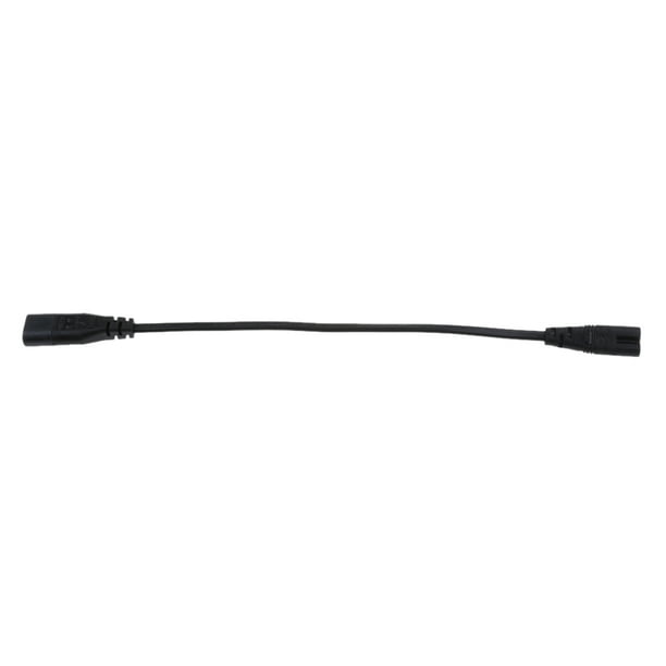 Universal 8Inch IEC C8 A C7 Convertidor Adaptador Extensión Cable De Alimentación Negro