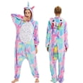 thumbnail image 3 of Kigurumi-Pijama de franela para adultos, mono de alta calidad con diseño de Lobo, conejo, unicornio, para fiesta de Halloween, novedad, 3 of 6