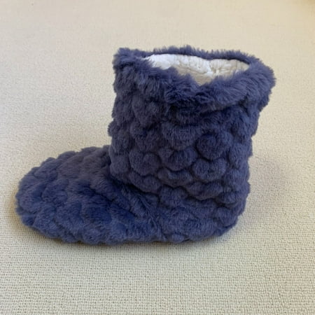 

Gubotare Cute Slippers Women s Fluffy Slippers Memory Foam Fuzzy Cloud Slippers - Open Toe Flip Flop Slip On Indoor Bedroom House Shoes Wedding Bride Slippers Navy 7