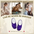 thumbnail image 7 of Daiia Dark Purple Snowflakes Print Women’s Fuzzy Slippers Memory Foam Lightweight House Shoes Cozy Loafer Flannel House Shoes-46/47, 7 of 7