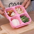 thumbnail image 5 of 4 Grid Snack Containers Reusable Meal Prep Lunch Containers Portable for Kids and Adults Home Snack Storage Bottles Kitchen Tool, 5 of 9