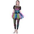 thumbnail image 4 of EraSpooky Femmes Costumes Punk Funky Os Robe Tutu Colorée Squelette, 4 of 4
