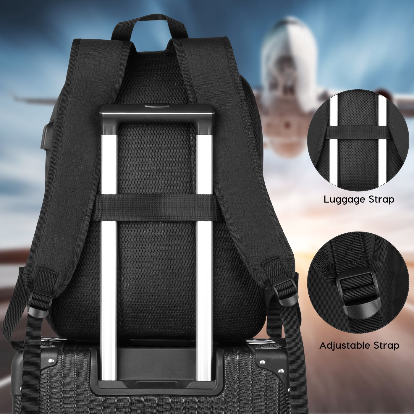 17 Inch Backpack for School Business Travel,Computer Bookbag Schoolbag for Work College Teen Men Boy Girl Women
