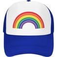 thumbnail image 2 of Pride Rainbow Trucker Hat for Men Women, Lesbian Gay Bisexual Transgender LGBT Baseball Cap Mesh Caps, 2 of 7