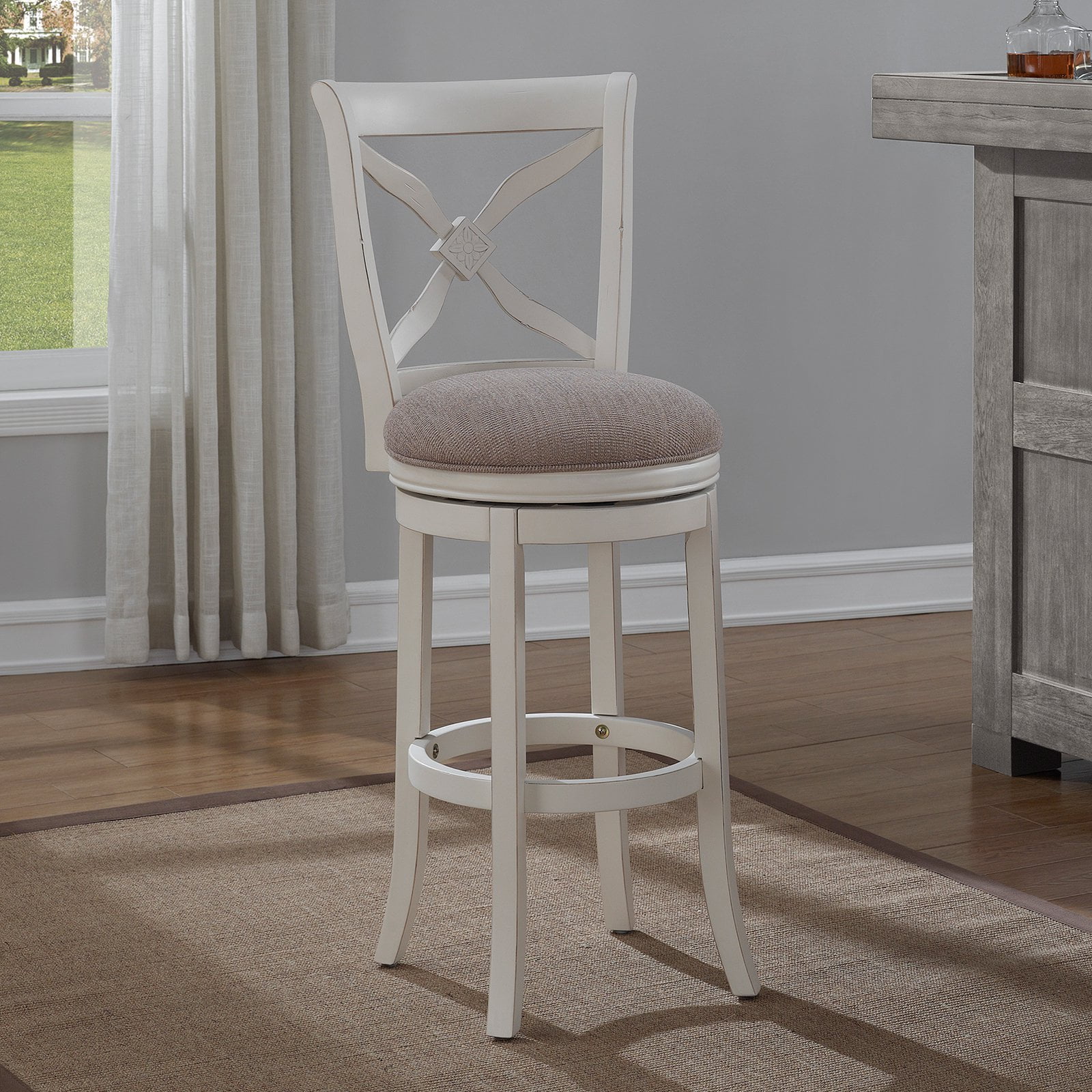 American Woodcrafters Accera Swivel Bar Stool Com