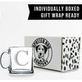 thumbnail image 5 of Spotted Dog Company Etched Monogram 12oz Clear Glass Coffee Mug (Letter C), A-Z Customized Coffee Gifts for Coffee Lovers, Custom Engraved Gifts for Women Her, Personalized Gift for Men, Initial, 5 of 5