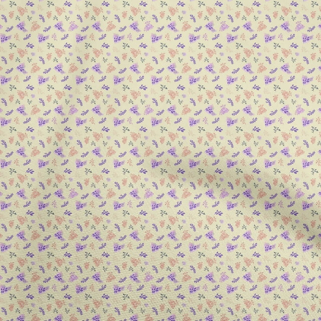 oneOone Rayon Light Yellow Fabric Leaves Craft Projects Decor Fabric Printed By The Yard 56 Inch Wide