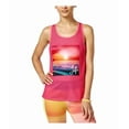 thumbnail image 2 of energie Womens Tory Layered-Look Racerback Tank Top, Pink, Juniors, Small, 2 of 2