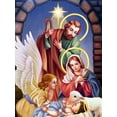 thumbnail image 1 of Religion Picture Rhinestones Embroidery Portrait FullRound New Arrival Mosaic Handmade Gift, 40*50cm, frame not included.,127-AB, 1 of 4