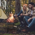thumbnail image 7 of JIANYI Fire Pit 22 in Outdoor Fire Pits Wood Burning Firepit Patio Fire Bowl with BBQ Grill, Spark Screen and Fire Poker for Backyard Outside Camping Picnic Bonfires, 7 of 7