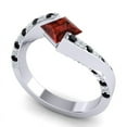 thumbnail image 2 of 1.20 Carat Beautiful Natural Diamond Garnet & Black Onyx Gemstone Anniversary Ring for Ladies Solid 14K White Gold Size 7.5 by Diamond-Capitals, 2 of 8