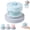 Blue, variant on 3-in-1 Retainer Case with Built-in Mirror and Cleaning Brush, Portable Aligner Denture Storage Box with Removable Drain Basket, Mouth Guard Cleaning Container for Travel Daily Oral Care (Pink)