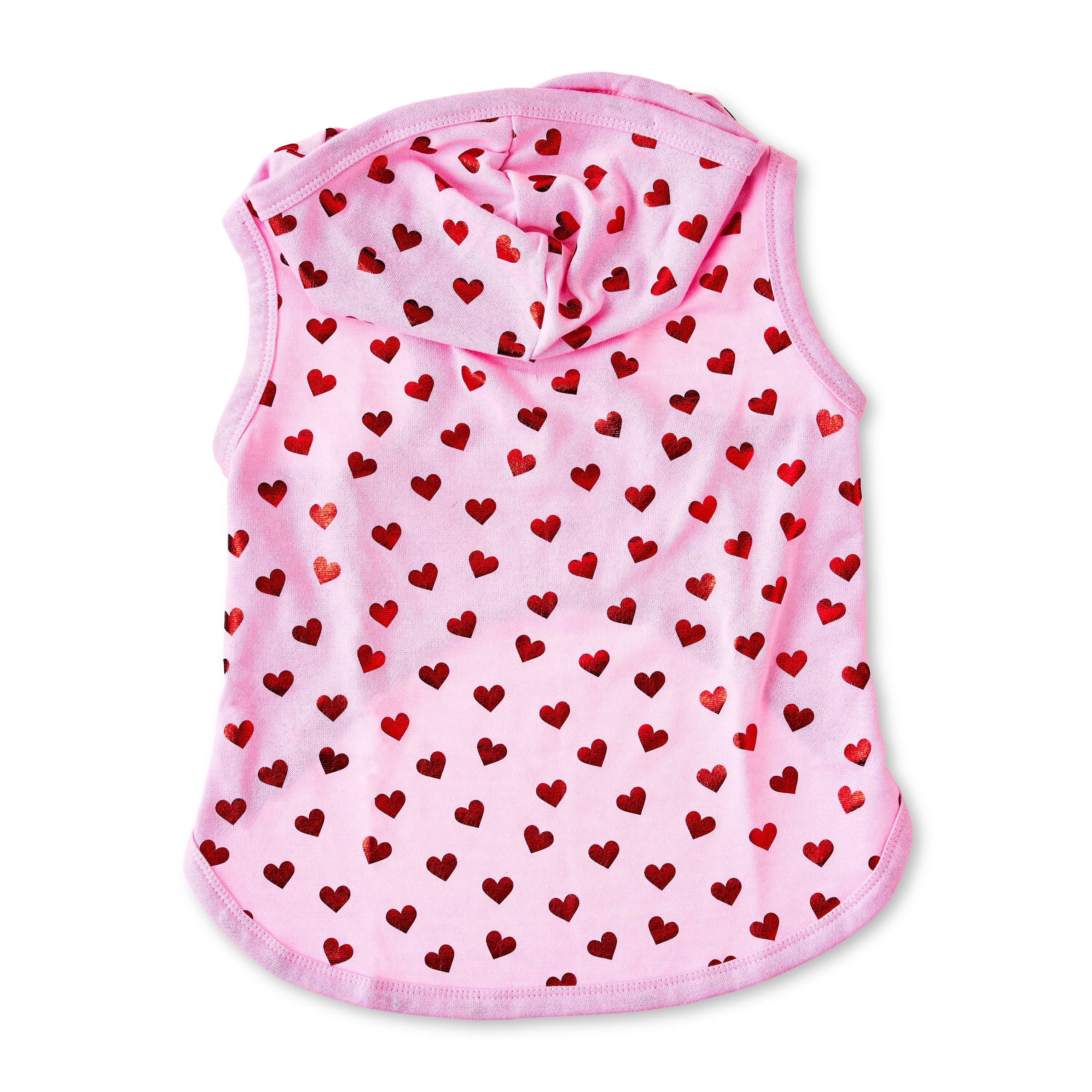 Vibrant Life, Dog Clothes, Red Hearts Valentine Pet Hoodie, Pink, M