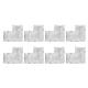 thumbnail image 1 of 8pcs 4 Pin 10mm L Shape LED Strip Light Connector Clear Solderless COB Adapters, 1 of 4