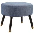 thumbnail image 1 of Convenience Concepts Designs4Comfort Mid Century Ottoman Stool, Blue Fabric, 1 of 3