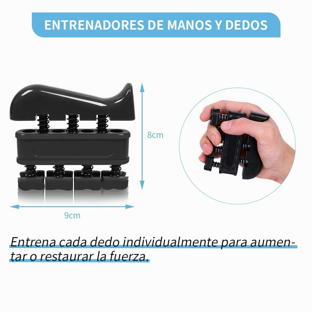 5PCS Resistance Hand Gripper Kit, Forearm Grip Adjustable Hand Grip Exerciser Strengthener Workout Set Finger Stretcher Trainer Grip Strength Ring & Stress Relief Grip Ball for Athletes Musicians