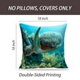 thumbnail image 2 of LALILO Throw Pillow Covers Green Sea Turtle Turtle Sea Marine Life Cushion Cover 18" x 18", 2911 Pack, 2 of 6