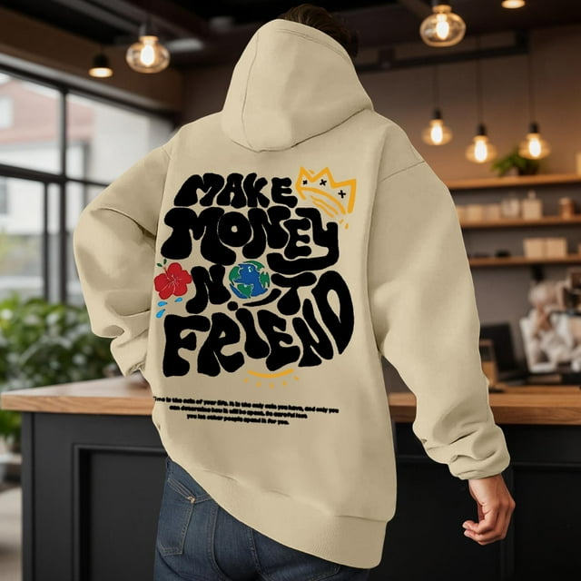 MHFRRA Sudadera con Capucha, Suave y Cómoda, para Uso Informal, Ligera, Deportiva y para Exteriores Caqui