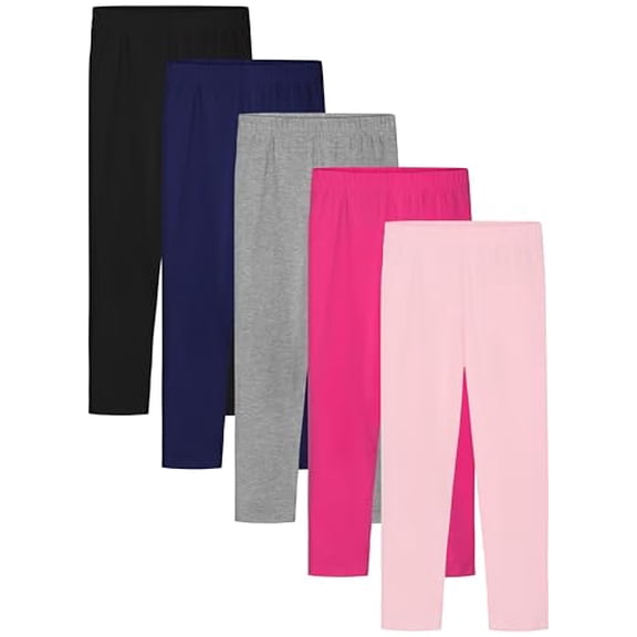 Welcome 5 Pack Leggings Cotton Length Full Maximum Comfort Stretch Tights