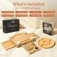 thumbnail image 3 of Charcuterie Boards Set - Large Bamboo Cheese Board Set - House Warming Gifts New Home, Wedding Gift for Couple, Bridal Shower Gift, Birthday Gifts for Women, 3 of 8