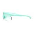 thumbnail image 3 of Kids Child Size Trendy Flat Top Shield Plastic Sport Sunglasses Mint, 3 of 4