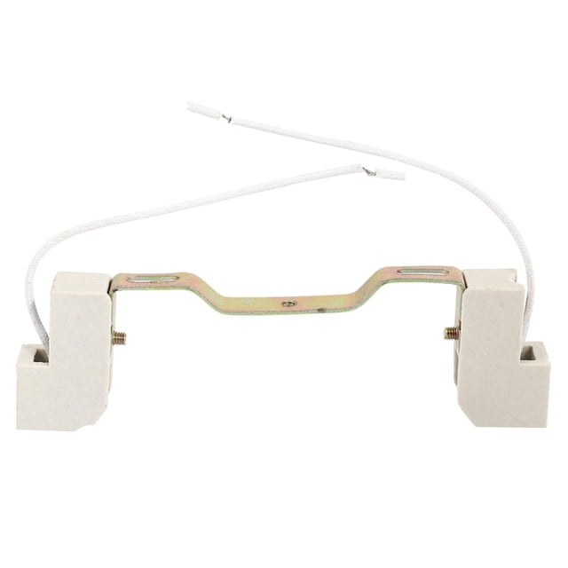 R7S Bulb Socket Lamp Holder Connector made of metal and ceramics, designed for flood lights. The holder features a gold and white finish, measures 118mm in size, and includes a 15cm cable. Rated for 250V and 4A, it is suitable for outdoor lighting applications.