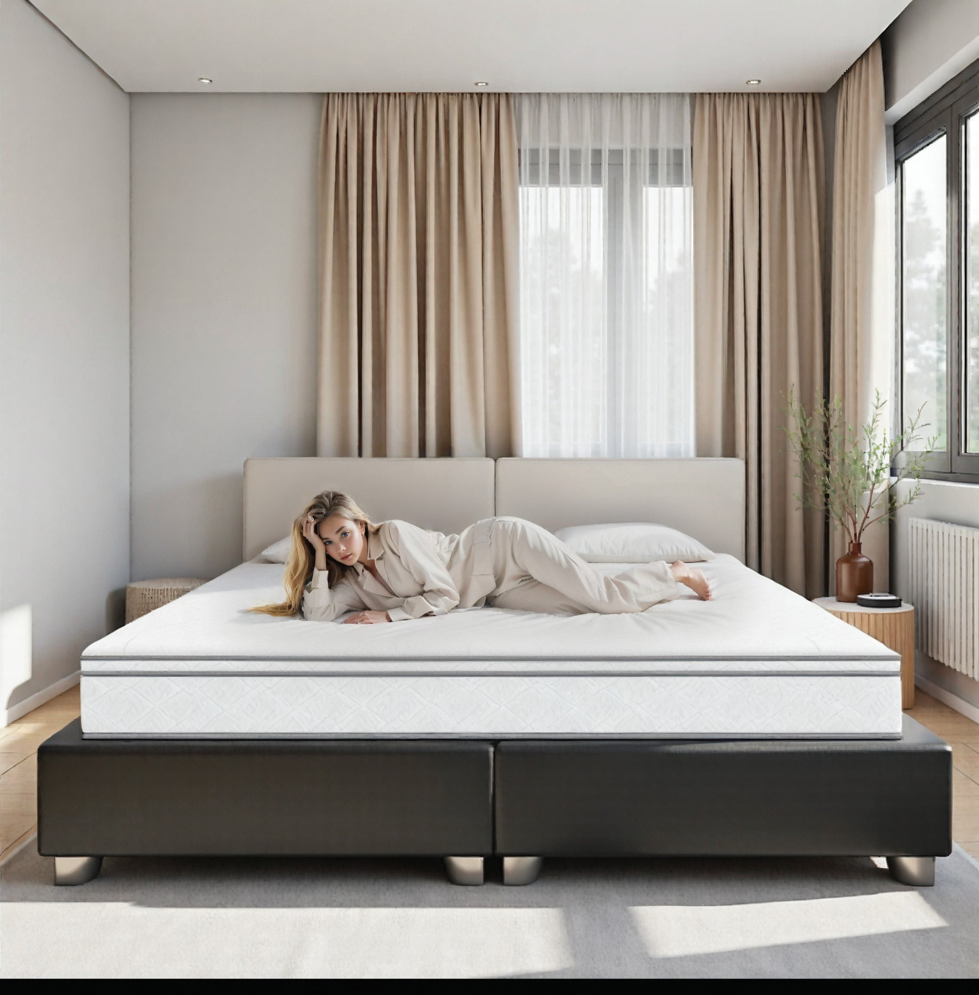 MAYEERTY 12-Inch Hybrid Full Size Mattress with Gel Memory Foam & Individually Wrapped Coils
