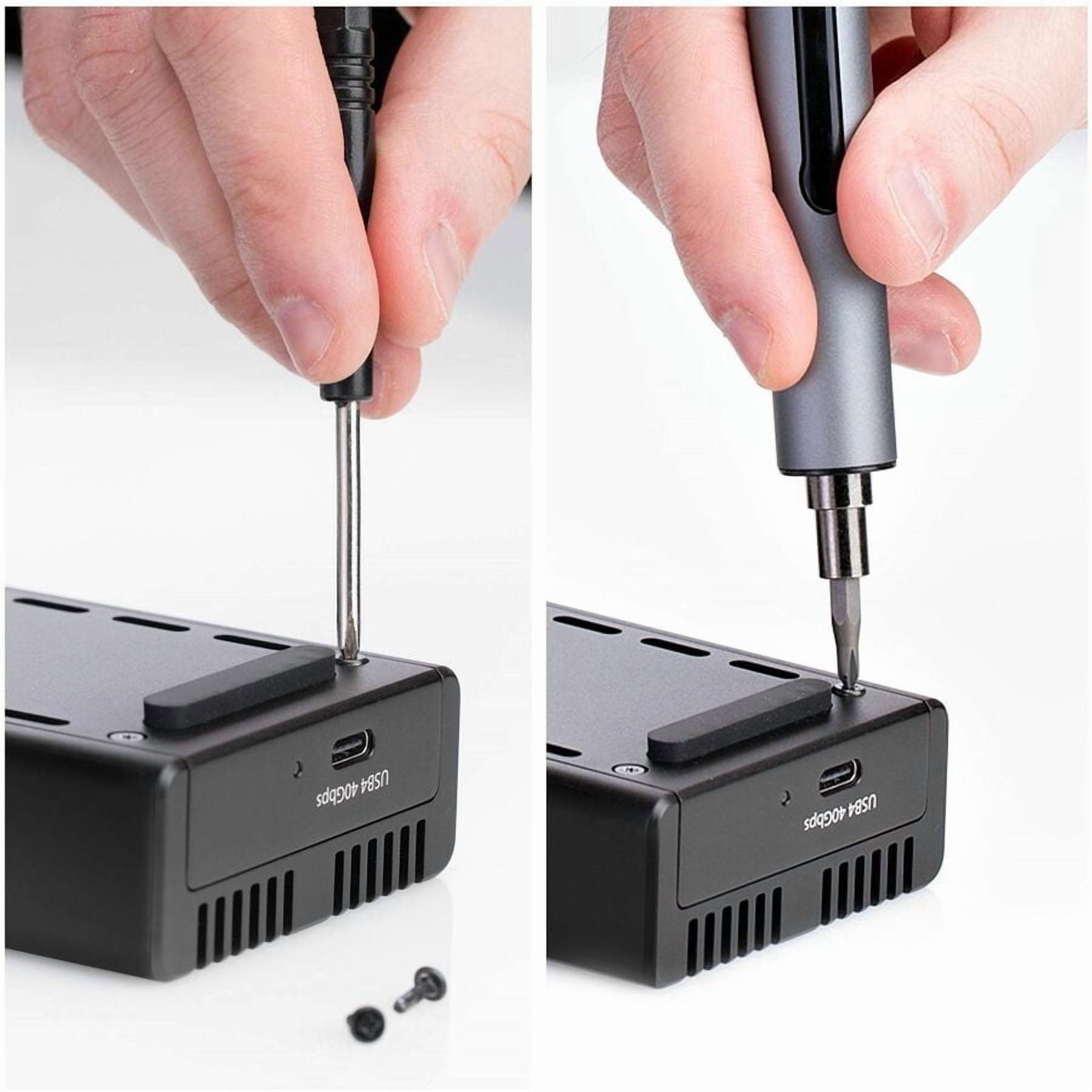 StarTech.com USB4 M.2 NVMe Enclosure, 40Gbps, External USB-C/Thunderbolt NVMe SSD Enclosure, B+M/M-Key