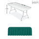 thumbnail image 3 of Mantel Bambalina Para Mesa De 2.40x0.75 Colores Esmeralda, 3 of 5