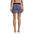 thumbnail image 2 of Lands' End Women's 5" Quick Dry Elastic Waist Board Shorts Swim Cover-up Shorts with Panty Print, 2 of 3