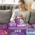 thumbnail image 3 of Leo Gifts for Women, Leo Throw Blanket,Leo Zodiac Gifts for Women, Leo Astrology Throw Blanket Birthday Leo Gifts for Women Men 60"X 50", 3 of 6