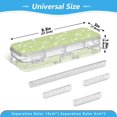 thumbnail image 3 of Plastic Pencil Box Large Capacity Pencil Boxes Clear Boxes with Snap-Tight Lid Stylish Office Supplies Storage Organizer Box White Flowers and Leaves, 3 of 7