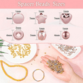 thumbnail image 4 of 1920 PCS Gold Spacer Beads Set, Assorted Round for Bracelet Jewelry Making(Gold, Silver, Rose Gold, Gold),1920 x beads(There are 24 grids with 80 pieces in each grid), 4 of 7