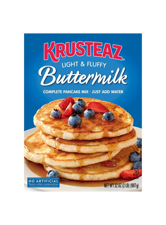 Krusteaz Light & Fluffy Buttermilk Complete Pancake Mix, 32 oz Box