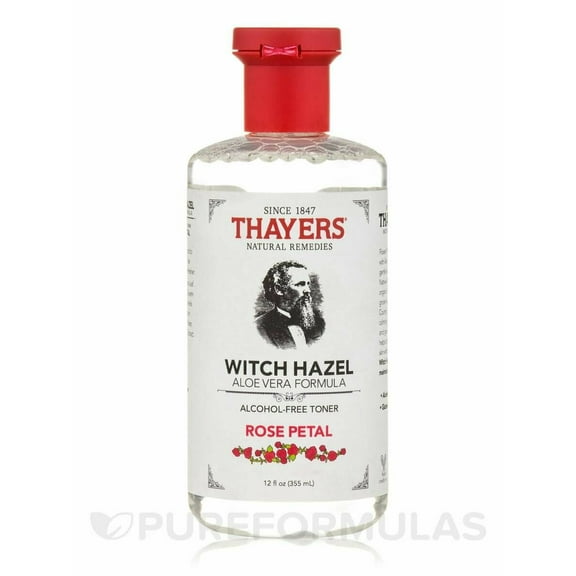 Thayers Witch Hazel Aloe Vera Alcohol-Free Toner Rose Petal Scent, 4-Pack
