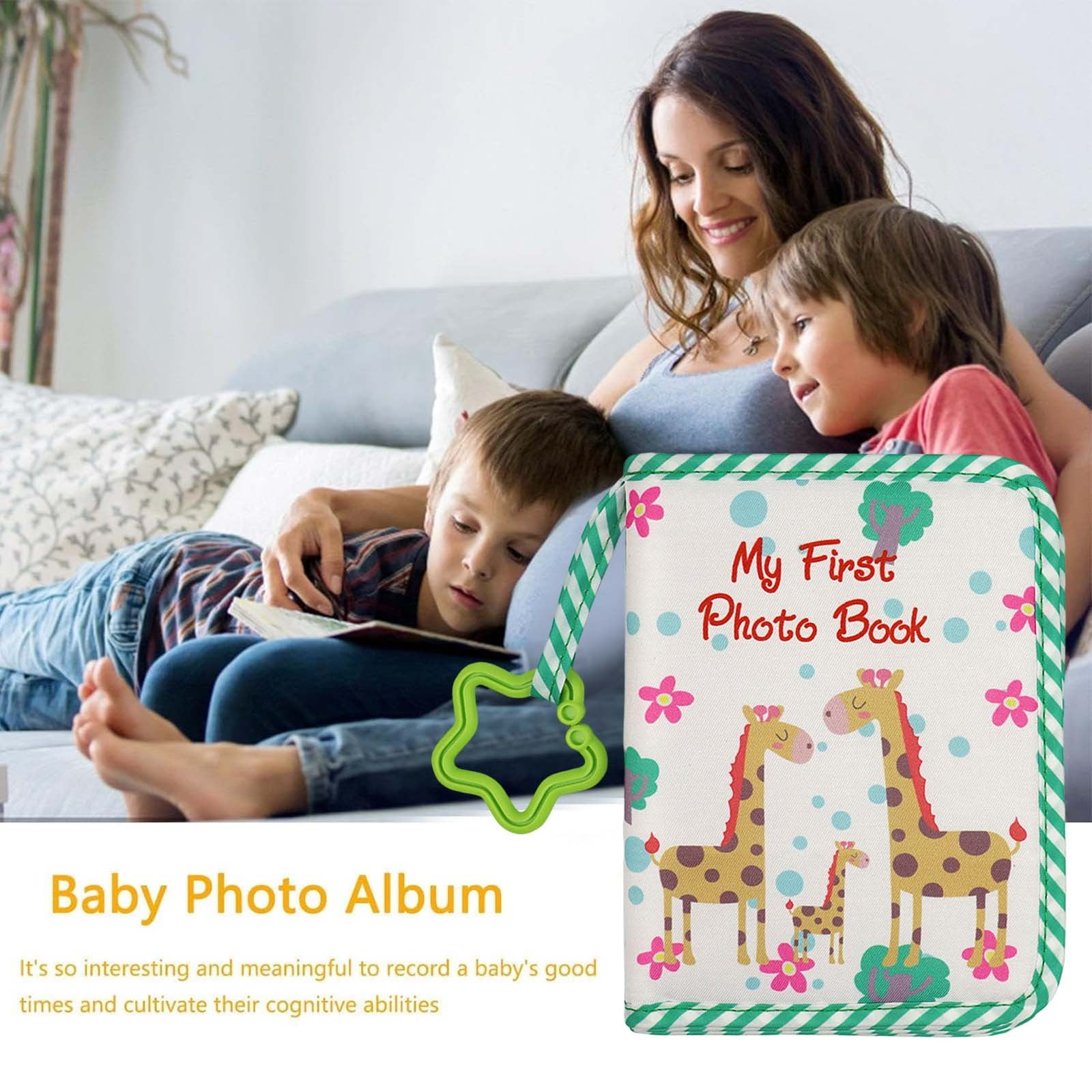 B Giraffe Family Babies First Year Cloth Photo Album For Newborn Baby First Memory Photo Book As A Keepsake For Family