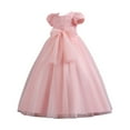 thumbnail image 3 of URMAGIC 3-13T Girl Puff Sleeve 3D Bow Princess Pageant Dresses Kids Floral Maxi Dress Vintage Lace Dance Prom Ball Gown, 3 of 6
