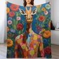 thumbnail image 3 of ARISTURING Giraffe Blanket Giraffe Decor Throw Blankets Cozy Flannel Blanket Soft Warm Plush Lightweight Bedding Little Giraffes Gifts for Women Men Girls Boys for Couch Sofa Bed, 3 of 6