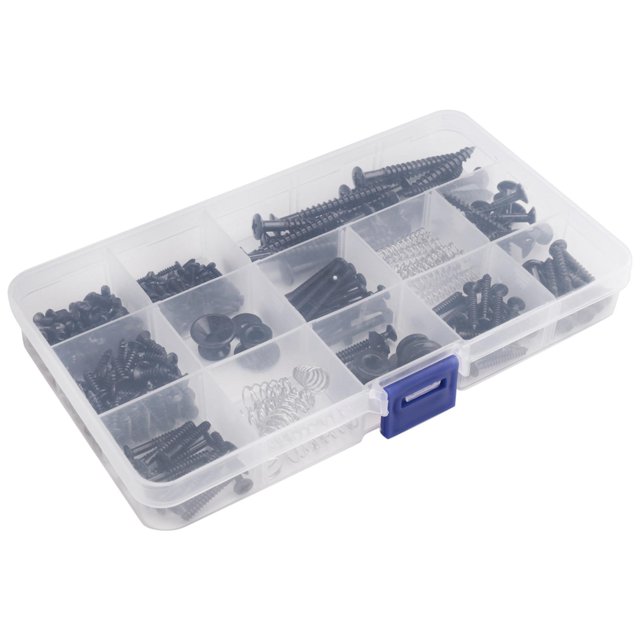 Kit de tornillos para guitarra eléctrica (9 tipos) para puente de guitarra eléctrica, golpeador, afinador, interruptor, mástil P