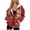 Christmas, variant on HELLHERO Lightweight Zip Up Jacket for Outdoor Fall, Hummingbird and Cherry Blossom Polyester Fabric with Pockets Hoodie Jacket