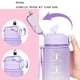 thumbnail image 5 of Botella de agua de 1 l, botella para beber con pajita y marcador de tiempo, botella deportiva con boquilla segura y tapa sin BPA para deportes, gimnasio, oficina, camping, correr, 5 of 6