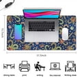 thumbnail image 5 of Long Mouse Pads for Desk,Blue Christmas Candy Cane Pattern Desk Mats on Top Of Desks, Desk Mouse Pad Extra Large with 3mm Non-Slip Base and Stitched Edge for Gaming,Office,Work,Home 31.5x15.7in, 5 of 5