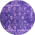thumbnail image 1 of Ahgly Company Indoor Round Oriental Purple Industrial Area Rugs, 7' Round, 1 of 4