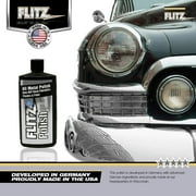 Flitz Liquid Metal Polish, Brass & Aluminum Cleaner for Chrome, 3.4 oz - Removes Oxidation, Stains, Rust