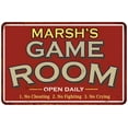 thumbnail image 1 of MARSH'S Game Room Sign Vintage Look 16 x 24 Matte Finish Metal 116240001274, 1 of 1