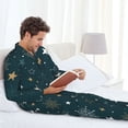 thumbnail image 6 of Sikiie Christmas Snowflake Mens Pajama Set, Soft Warm Long Sleeve Sleepwear, Cozy Button-Down Pjs for Men-Large, 6 of 7